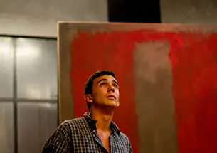 Ryan Gedrich â16 as Ken, assistant to the artist Mark Rothko, in Theatre Intime's production of Red. (Aleka GÃ¼rel â15)