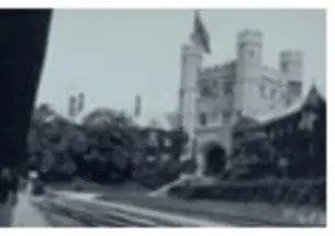 The rail spur to Princeton's campus in the days when it ran to the foot of Blair Hall.