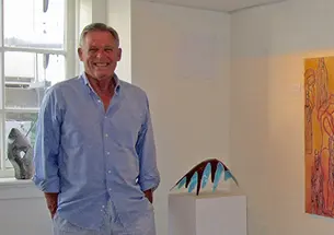 Patrick Ryan â68 at his Princeton art gallery, Gallery 353. (Jeanette Beebe â14)