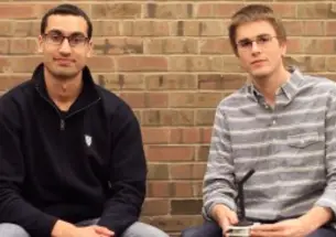 Computer science students Shubhro Saha â15, left, and Charlie Marsh â15. (Courtesy the Jasper Project)