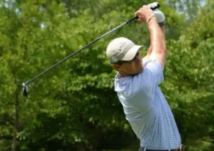 John Sawin â07, at the U.S. Amateur qualifier in Elverson, Pa., July 16. (Courtesy the Golf Association of Philadelphia)