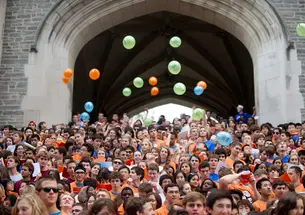 Students on Blair Hall Steps