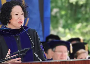 Appeals court judge Sonia Sotomayor '76, shown as she received an honorary degree from Pace University in 2003, has been nominated to become a Supreme Court justice. 