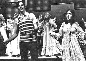 The 1970-71 Triangle Club show, Cracked Ice, featured a 40-member cast and a range of material, from Laugh-In-style one-liners to 20-minute theatrical pieces. (PAW Archives)