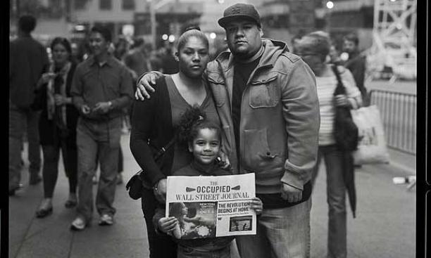 A family leaving the protest. (Photos © Accra Shepp '84) 