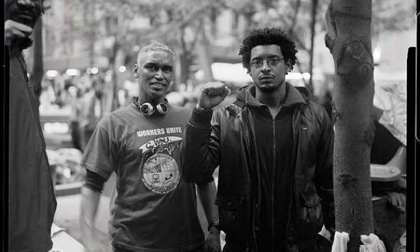 Craig Bethel, right, with other protest organizers. (Photos © Accra Shepp '84) 