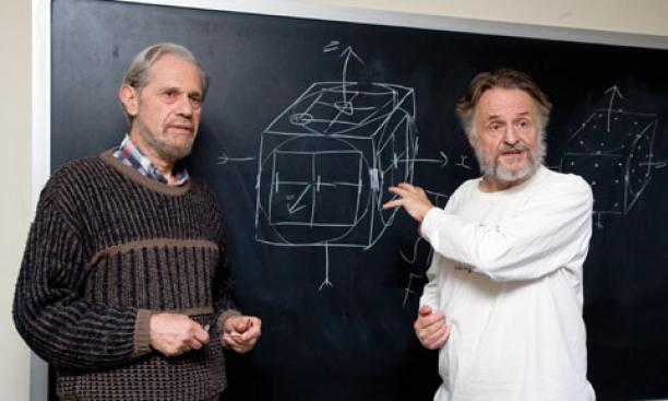 Simon Kochen, left, and John Conway have devised what they call the “Free Will Theorem.”
