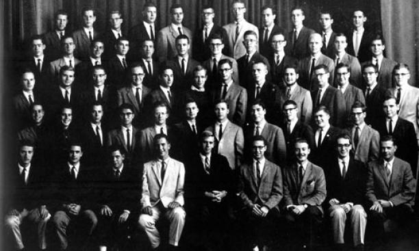 Members of the Woodrow Wilson Society in 1960-61, in a photo published in the Bric-a-Brac.