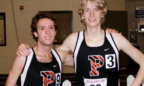 David Nightingale ’08, left, and Michael Maag ’09 first threatened the four-minute mark in 2007.