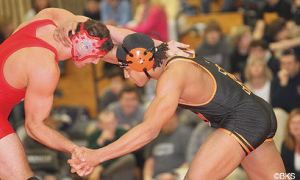 Abram Ayala ’16, right, won 23 matches this season for the resurgent Tigers.