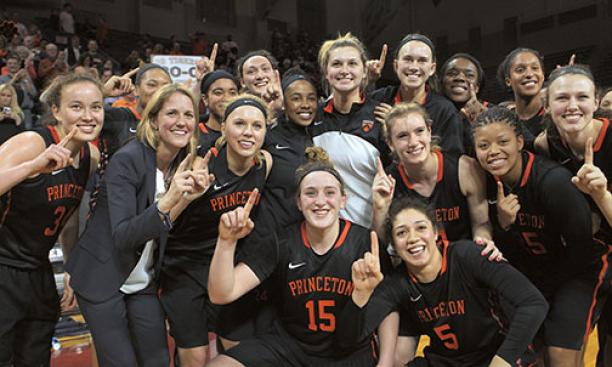 The Tigers celebrated their 30th win at the Palestra.
