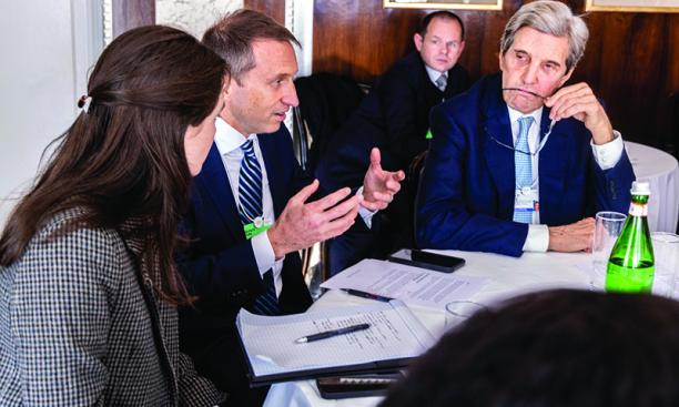 Richard Duke *02 with John Kerry