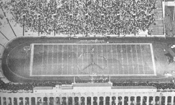 Photo of Yale/Princeton bands from 11/25/69 PAW