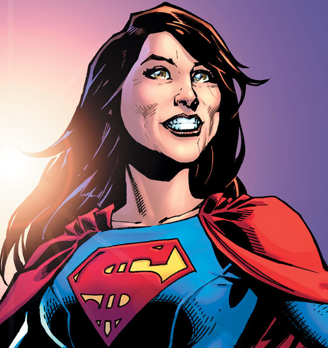illustration MacKenzie Scott as a superhero