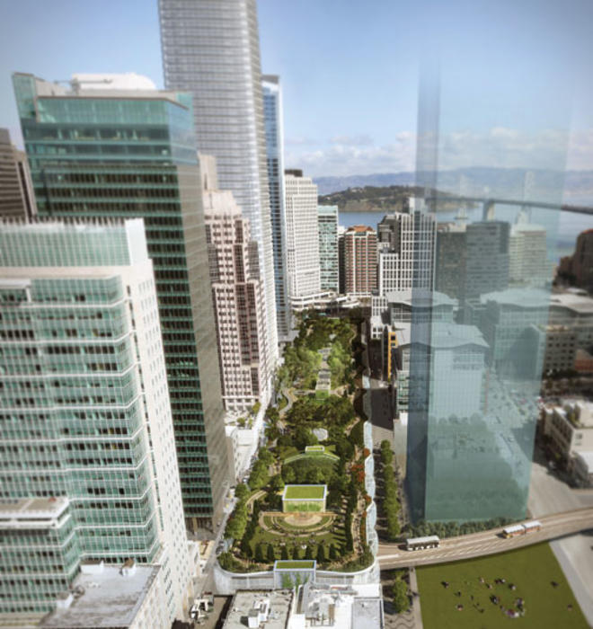 In Claire Maxfield *03’s plan for the Transbay Transit Center, the roof will support a five-block ecosystem.