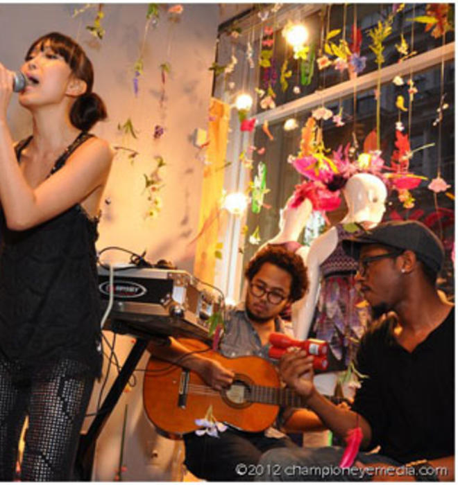 Baiyu Chen ’08 performs at the release party for her recent mixtape, “Hunter,” at the New York City store of clothing designer Custo Barcelona, in June.Baiyu Chen ’08 performs at the release party for her recent mixtape, “Hunter,” at the New Y
