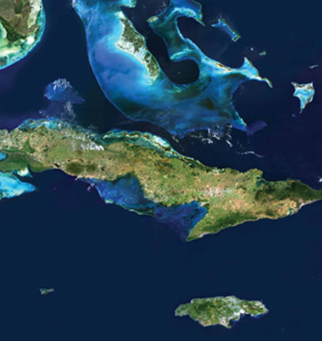 Satellite image of Cuba