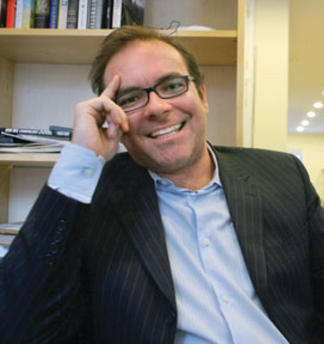 Joshua Micah Marshall ’91 in his office, shortly after he learned he had received the prestigious Polk Award for legal reporting.
