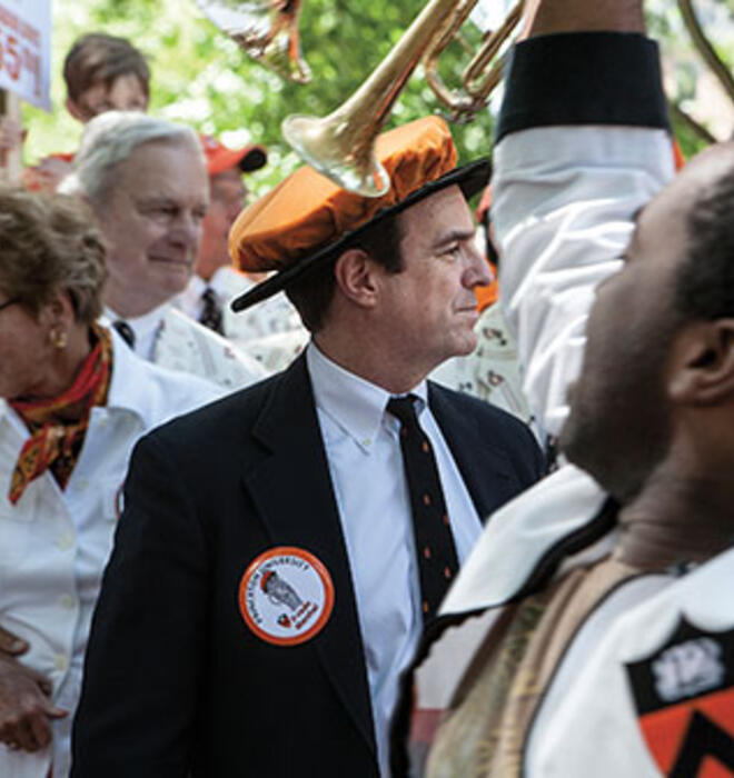 PAW writer — and P-rade marshal — Mark F. Bernstein ’83