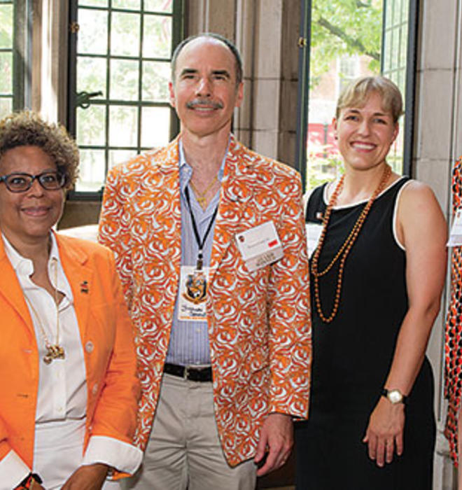 From left: Irvin ’76, Cowls ’87, Epstein ’97, and Fleming ’69