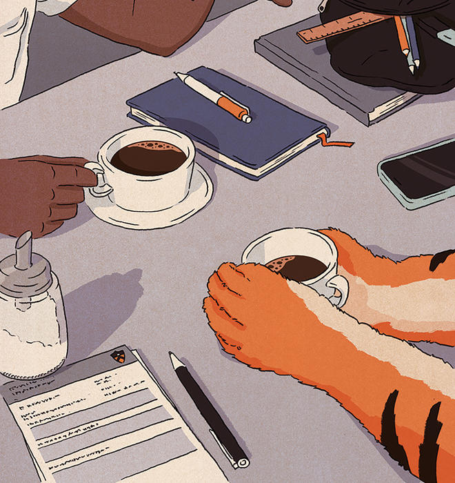Interview over coffee