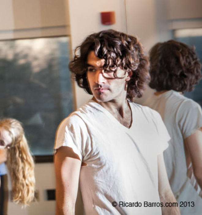 Silas Riener ’06 teaches a dance class at Princeton in February.