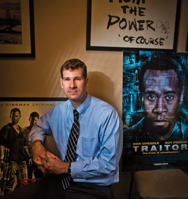 Peter W. Singer ’97 in his office at the Brookings Institution in Washington, D.C.