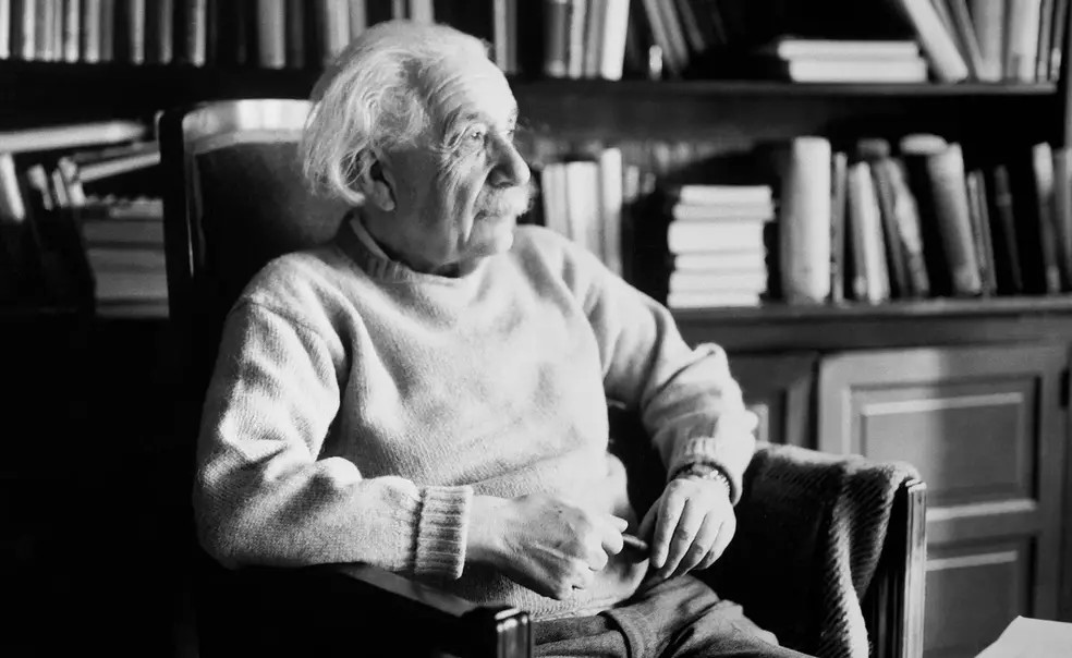 AlbertEinsteinSeatedinOffice.jpg Albert Einstein Seated in his office.