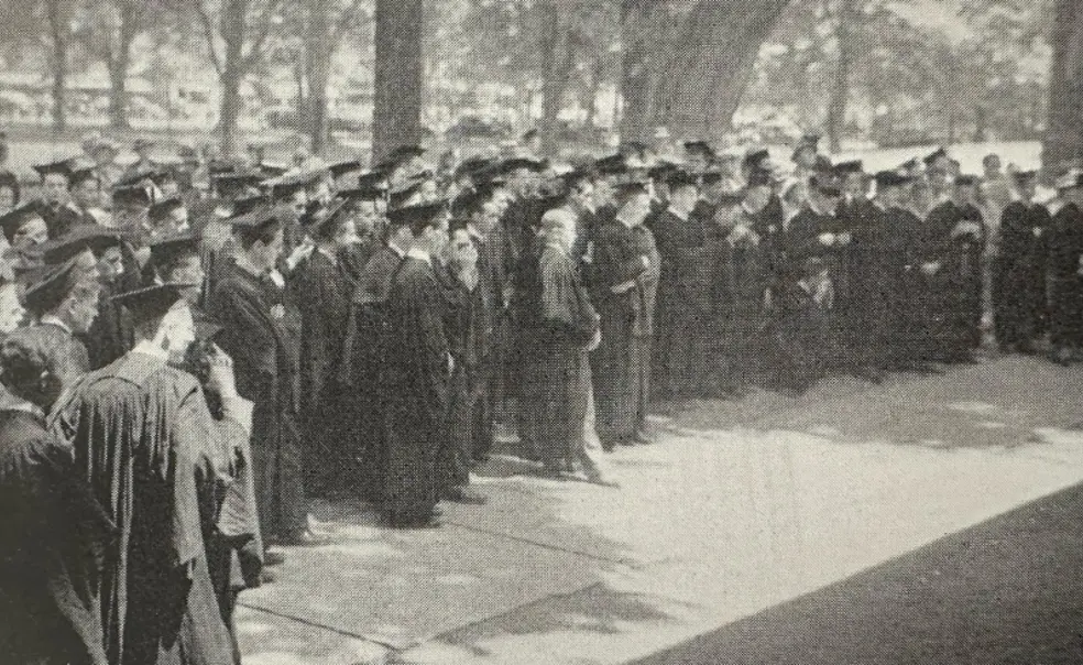 pic 1.jpg Ivy Planting: Members of the Senior Class Listen to the Ivy Oration as It Is Delivered in Front of Nassau Hall by Norman Cosby.