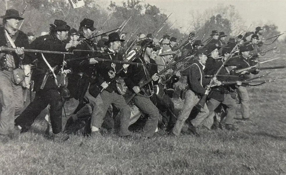 pic 4.jpg An estimated 40,000 Americans take part in reenactments of Civil War battles, like this one last October at Spring Hill, Tennessee.
