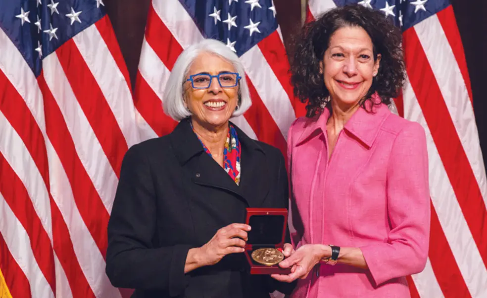 OTC_National Medals of Science.jpg Professor Bonnie Bassler, right, receives the National Medal of Science from White House adviser Arati Prabhakar.