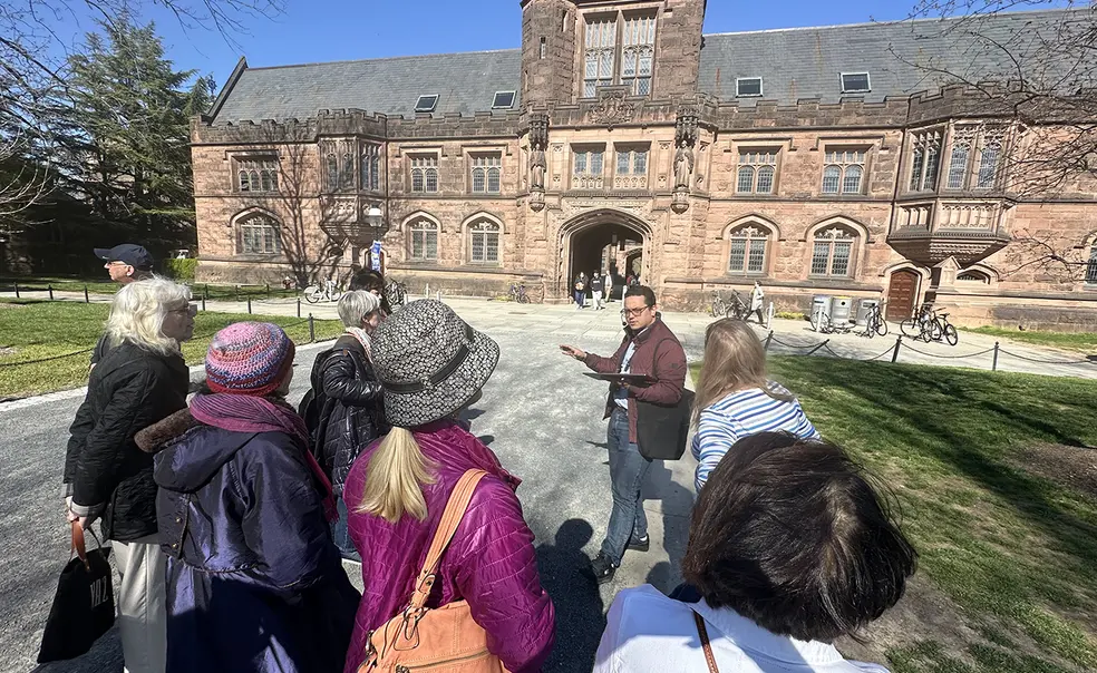 tour-jb.jpg Yassine Ait Ali leads his cinematic walking tour toward East Pyne