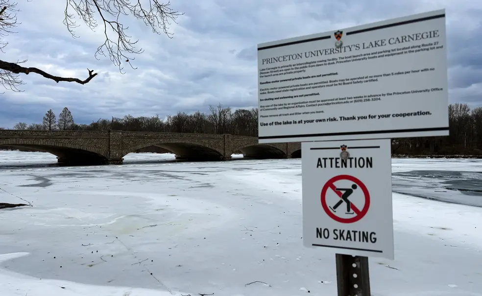 Skating Banned on Lake Carnegie Despite Coldest Winter in Years