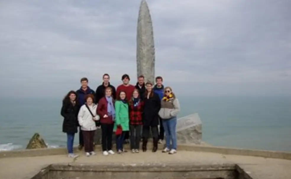 History students explore the beaches of Normandy