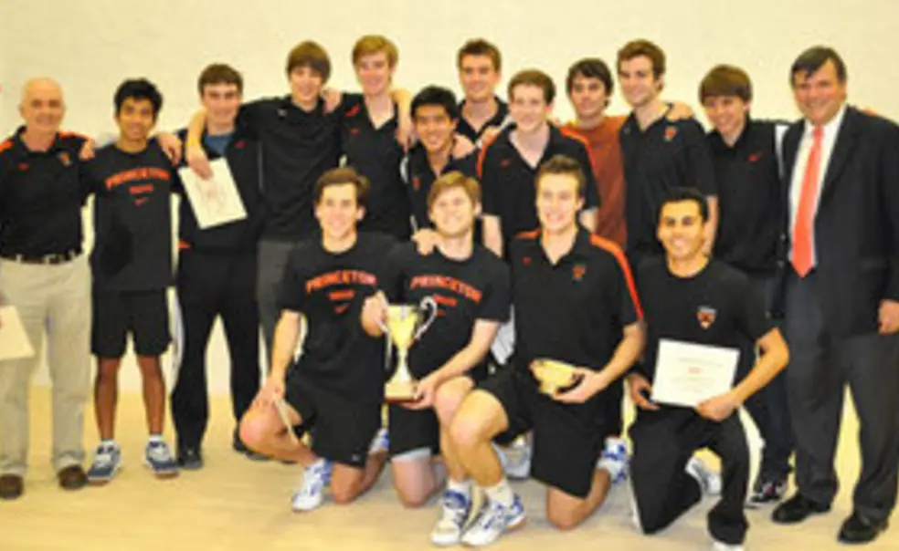 Men's squash roars back to shock Trinity and win national title