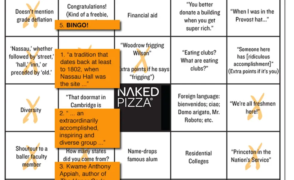 Opening Exercises Bingo
