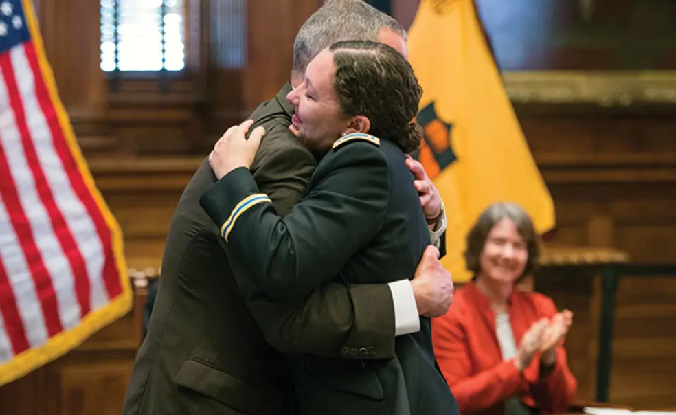 Heartfelt Hug for a New Officer Heartfelt Hug for a New Officer