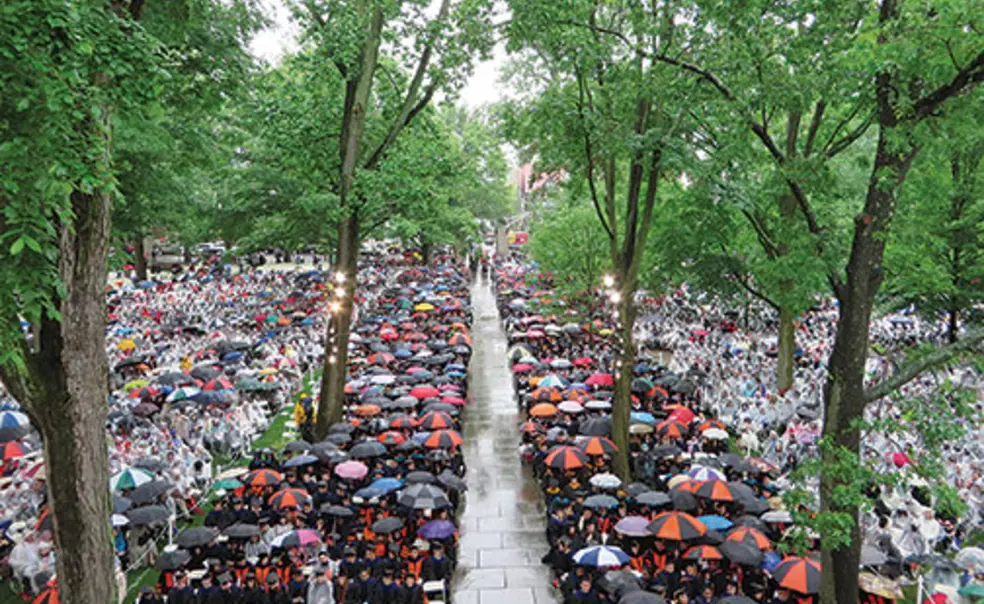 Commencement: For ’15, Rainy Farewell Commencement: For ’15, Rainy Farewell