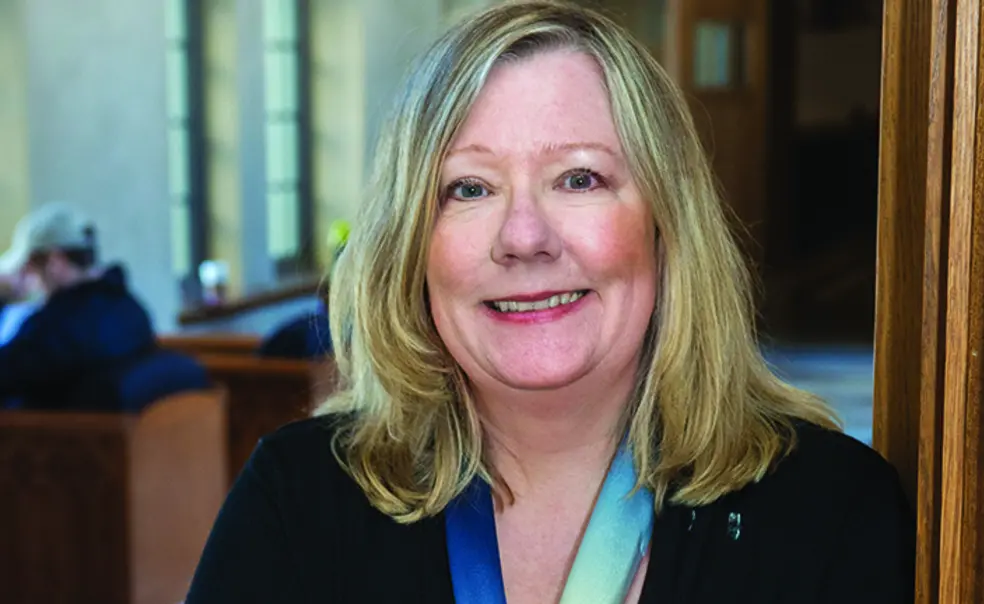 This is a headshot photo of Cathleen Kaveny ’84 