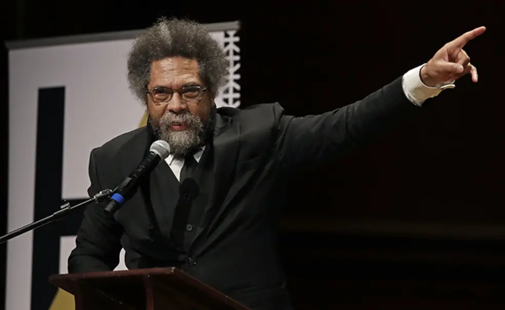CornelWest_cropped.jpg Cornel West speaks at Harvard when W.E.B. Dubois Medals were awarded in 2019 for contributions to Black history and culture