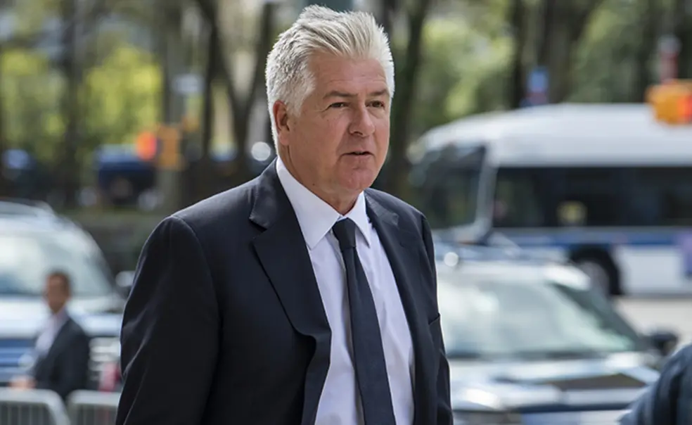 EvanCorcoran.jpg Donald Trump’s attorney Evan Corcoran ’86 arrives at Brooklyn Federal Court in New York on Sept. 20, 2022.