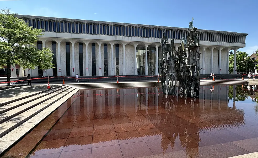 Protesters Paint Graffiti, Dye Fountain Red, Interrupt Eisgruber at Reunions Protesters Paint Graffiti, Dye Fountain Red, Interrupt Eisgruber at Reunions