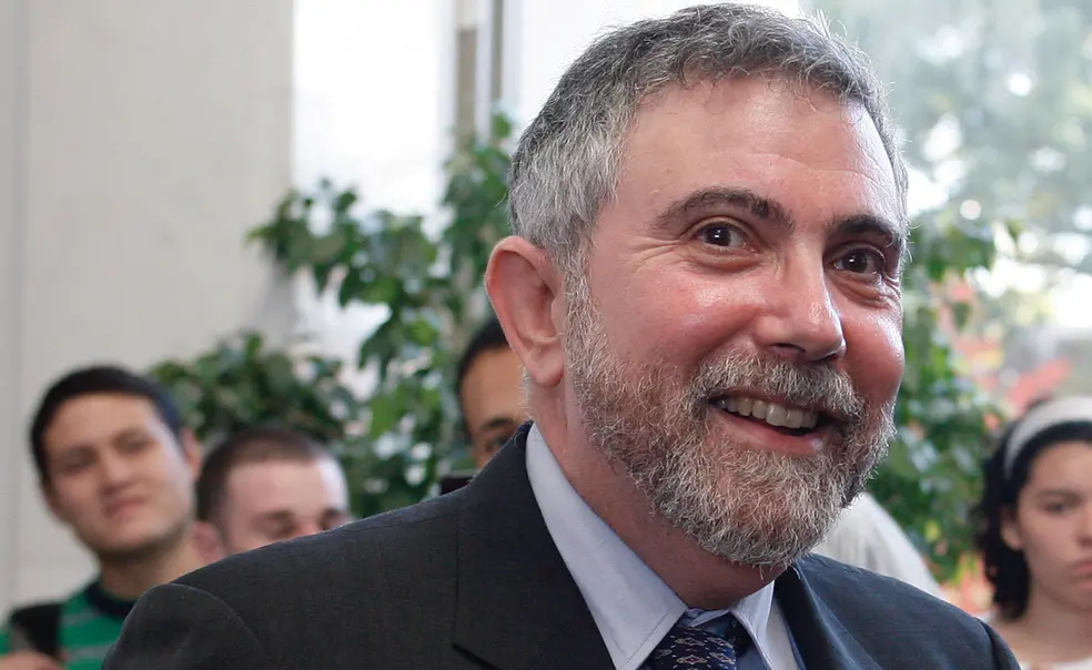 LIVE.NB_Krugman2.jpg Professor Paul Krugman beams during a Woodrow Wilson School reception celebrating his Nobel Prize.