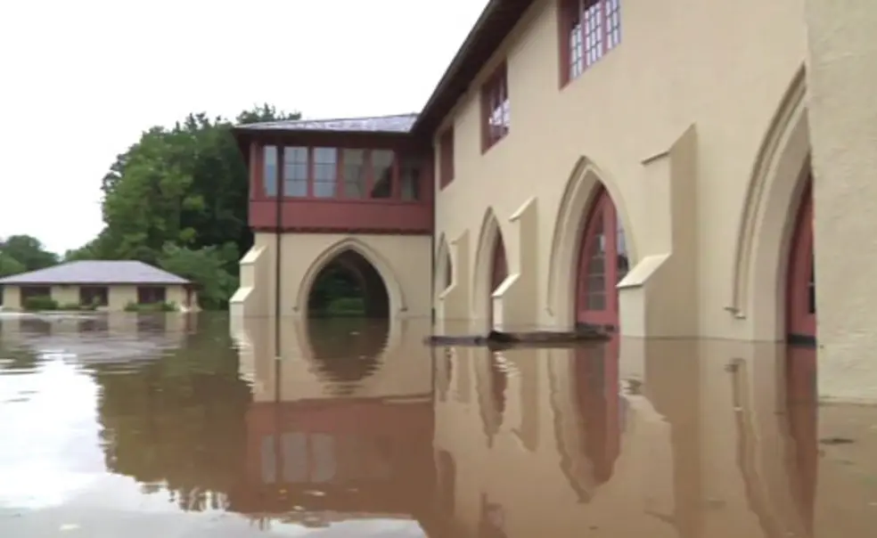 Boathouse flooded in hurricane’s wake Boathouse flooded in hurricane’s wake
