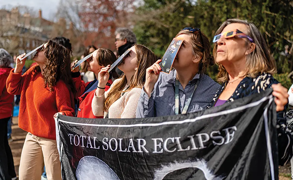 Campus Photo: Eyes on the Sky During the Eclipse