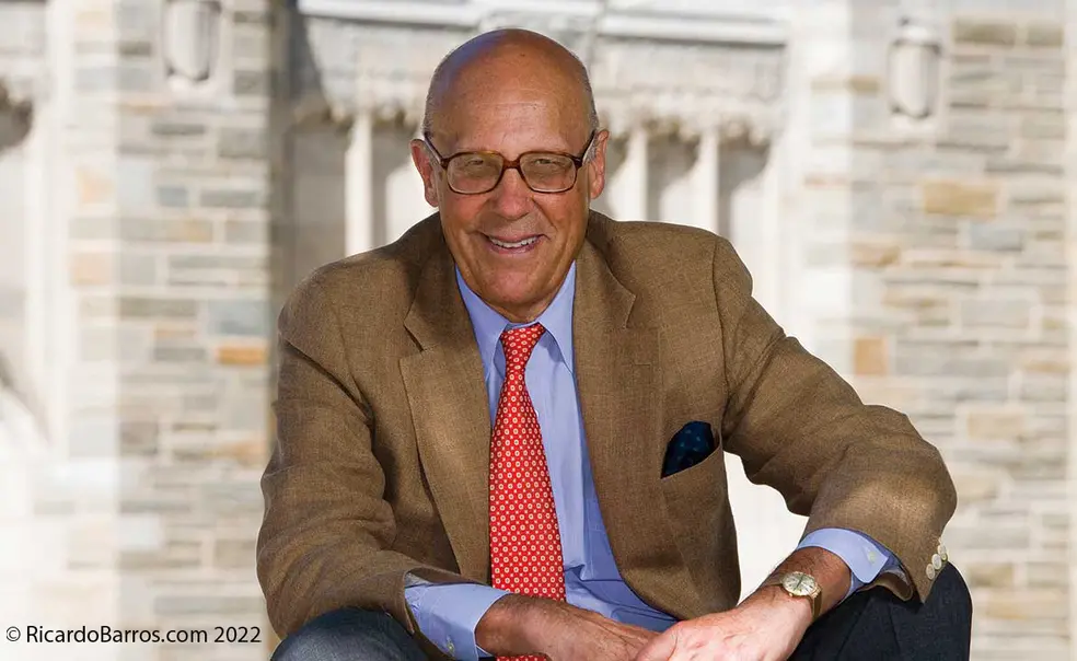 OTC_Milberg.jpg Photo of Leonard L. Milberg ’53 with a Princeton building in the background.