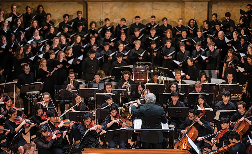 Campus Photo: Student Musicians Perform in Team Effort