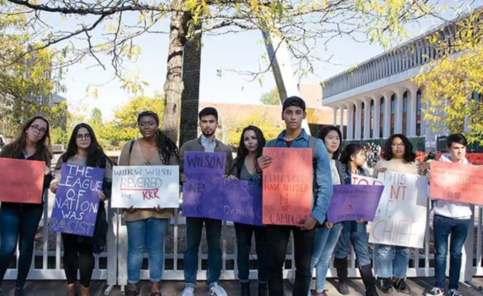 Born Out of Debate Over Wilson’s Legacy, Marker Is Dedicated Amid Protest Dedicated Amid Protest Born Out of Debate Over Wilson’s Legacy, Marker Is Dedicated Amid Protest Dedicated Amid Protest