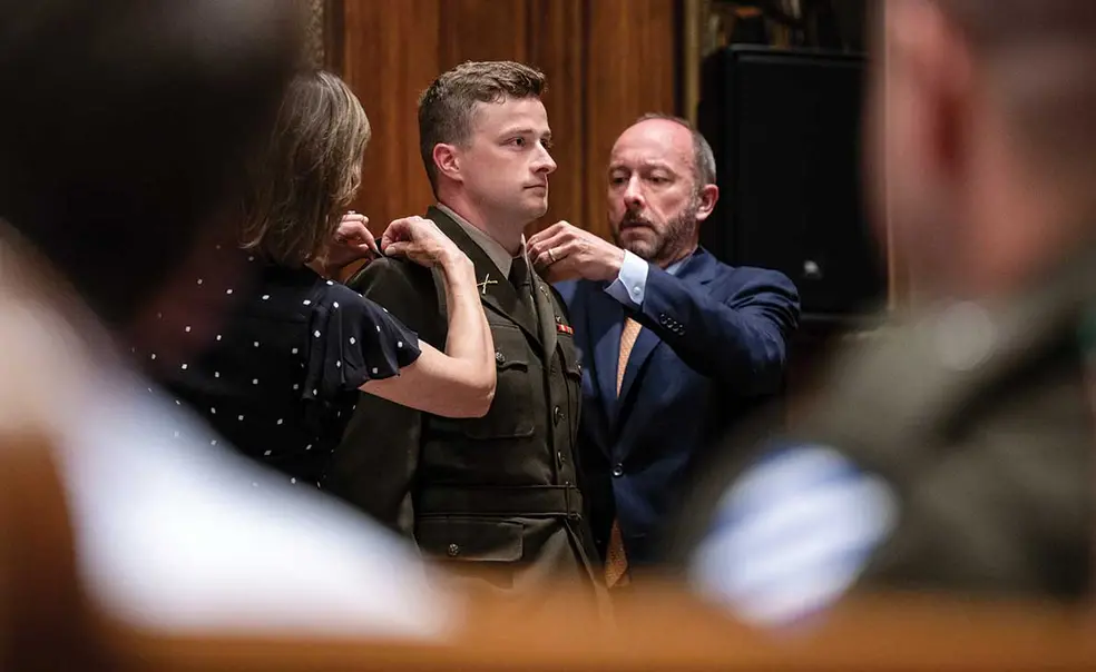 Commencement Photo: ROTC Commissions 16 New Officers