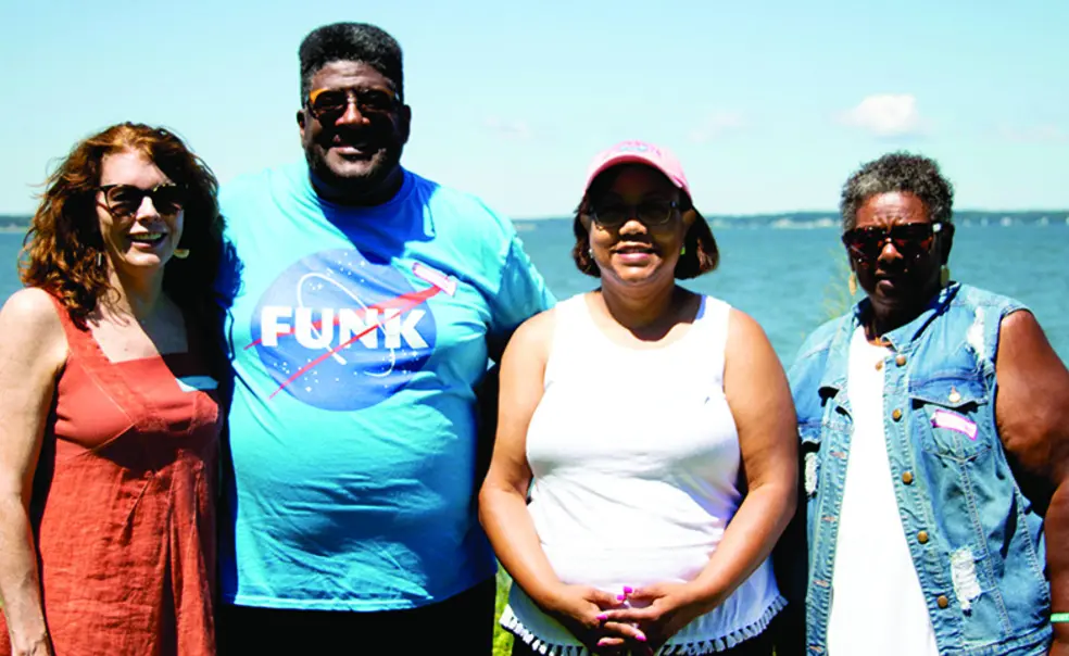 PRINCE_Allison Thomas 2.jpg Allison Thomas ’78, Rufus Frazier, Maria Montgomery, and Shirley Frazier pose for photo.
